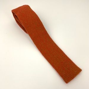 Vintage rooster square tip woven wool skinny tie